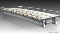 Temporary steel bridge