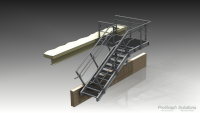 Screen shot of galvanzied stairway